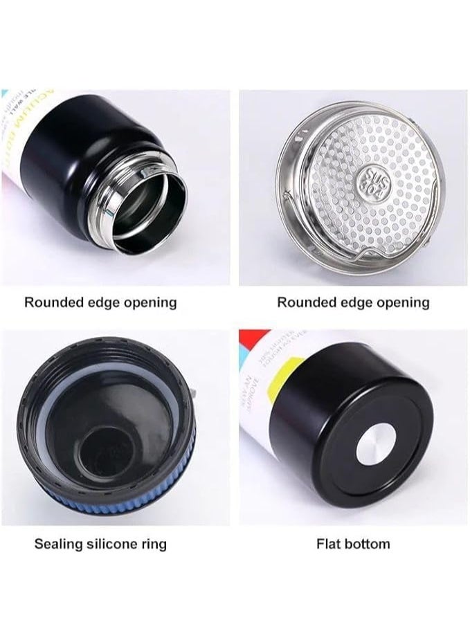 يو شوب زجاجة حرارية معزولة من يو شوب بتفريغ الهواء الستانلس ستيل سعة 1000 مل مانعة للتسرب وخالية BPA مياه رياضية للقهوة والشاي للسفر للحفاظ على المشروبات ساخنة أو باردة - Image 3